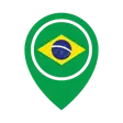 Ícone de localização com bandeira do Brasil