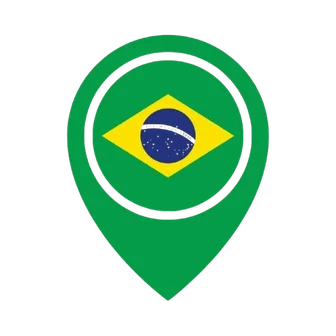 Ícone de localização com bandeira do Brasil